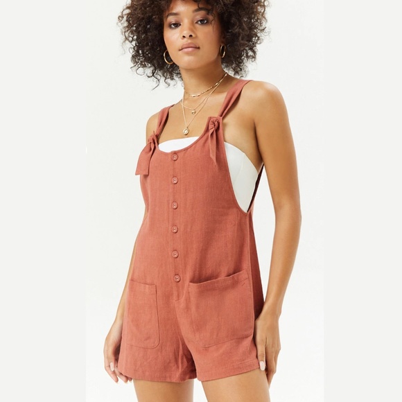 linen overalls forever 21